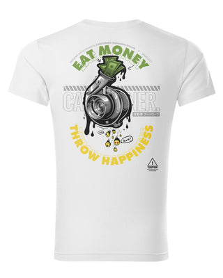 Koszulka V-neck - Happy Turbo - Eat Money Throw Happines