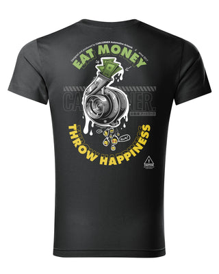 Koszulka V-neck - Happy Turbo - Eat Money Throw Happines