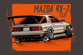 Ilustracja Mazda RX7 FC3S